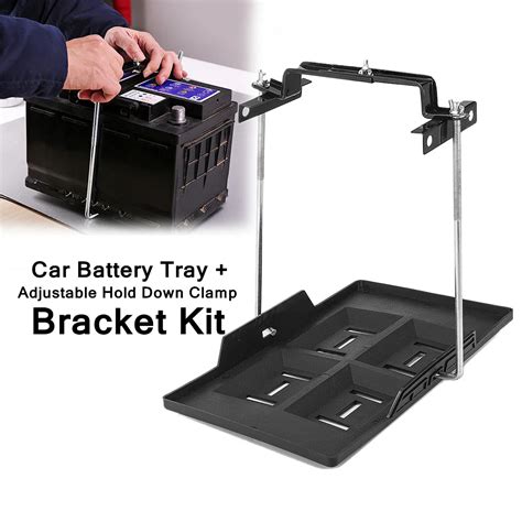 metal car battery bracket|battery hold down clamp bracket.